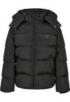 Puffer Boys' Jacket with Hood Black