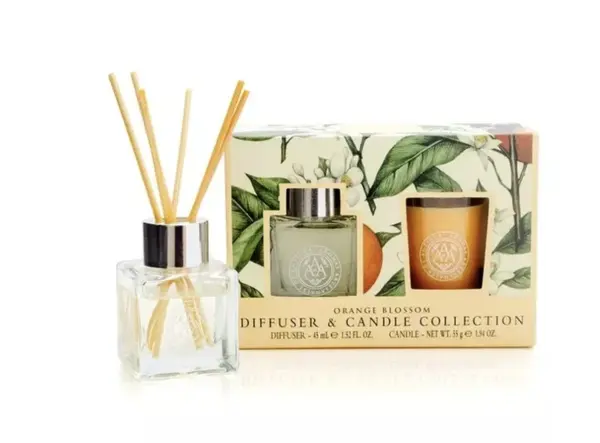Darčeková súprava difuzéra a sviečky Pomarančový kvet