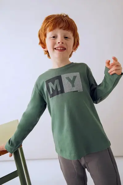 Bavlnené tričko s dlhým rukávom Mayoral