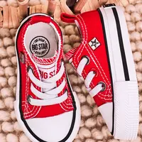 BIG STAR SHOES Červené tenisky Classic Detst's Low Big Star
