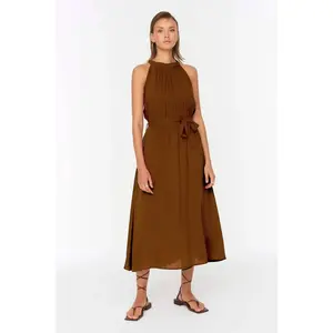 Dámske šaty Trendyol TWOSS19EL0155/PİNK