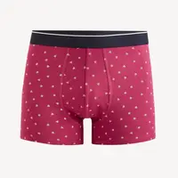 Červené pánske vzorované boxerky Celio Mitch