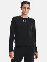 Čierne dámske športové tričko Under Armour Rival Terry Crew