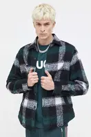 Košeľová bunda HUGO s vlnenou zmesou