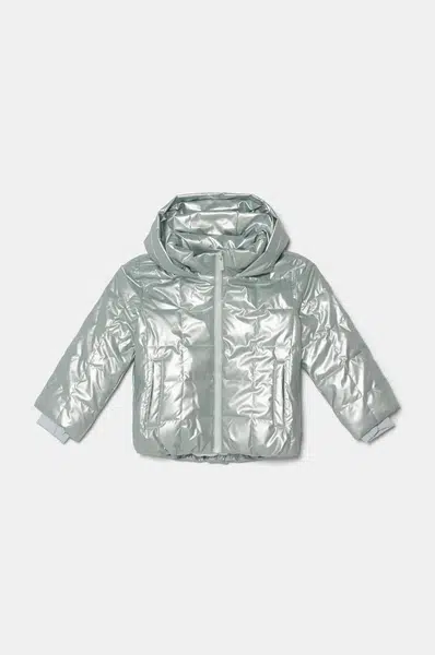 Detská bunda Abercrombie & Fitch tyrkysová farba, KI244-4013
