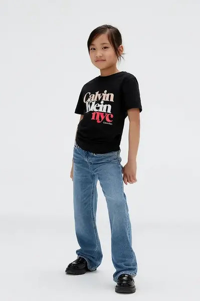 Detské rifle Calvin Klein Jeans HR WIDE LEG