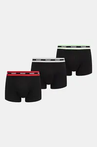 HUGO priliehavé boxerky pánske bavlnené s elastanom TRIPLET PLANET 3-pak