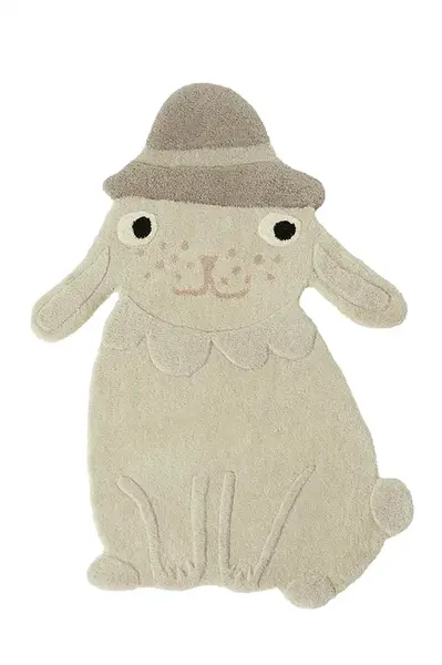 Vlnený koberec OYOY Hapsi Rabbit 76 x 100 cm