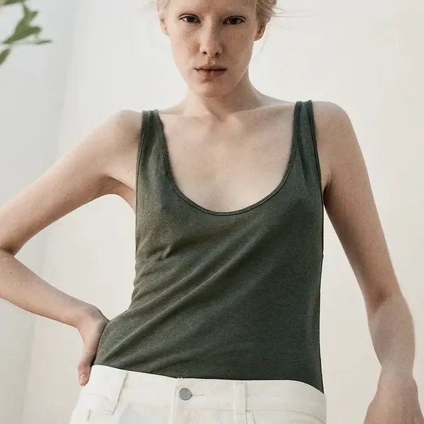 Ľanový top MUUV. CACHE