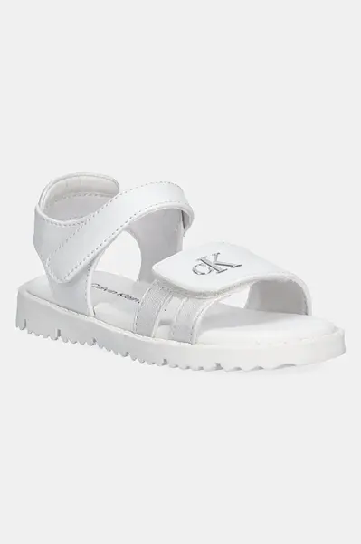 Detské sandále Calvin Klein Jeans biela farba, V1A2-82039