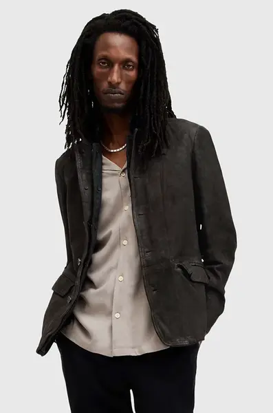 Kožená bunda AllSaints SURVEY LTHR BLAZER