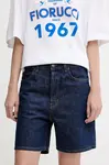 Rifľové krátke nohavice Fiorucci Deep Blue Denim Shorts