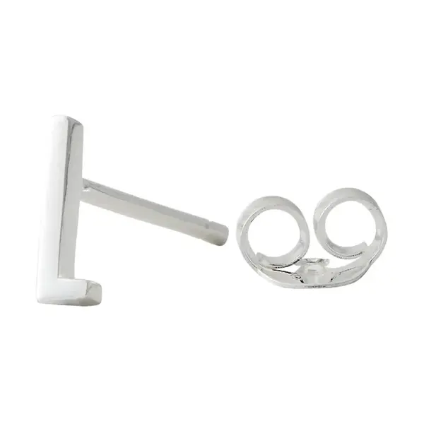 Strieborná náušnica Design Letters