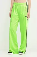 Tepláky adidas Originals Firebird dámské, zelená barva, s aplikací, JW1228