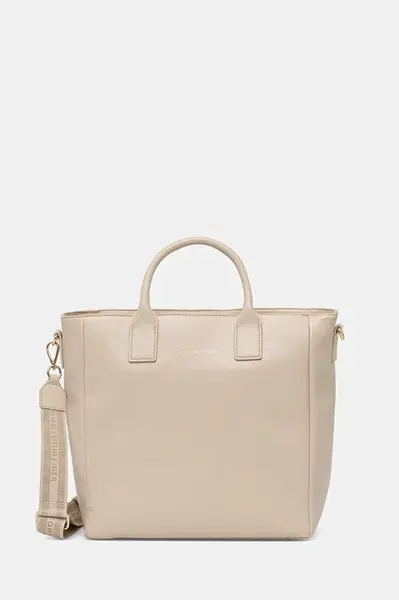 Kabelka Tommy Hilfiger béžová barva, AW0AW17971
