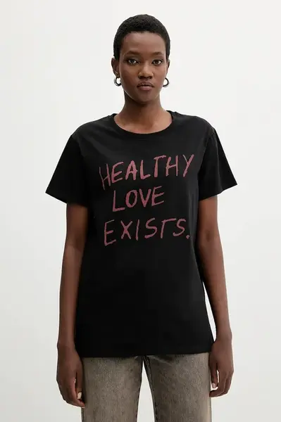 Bavlněné tričko Aniye By dámské, černá barva, 181452