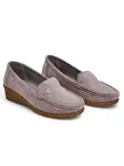 Resti Women's Moccasins on a Low Wedge Lepolt