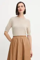 Vlněné tričko BOSS Farbella