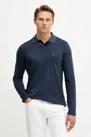 Bavlněné tričko s dlouhým rukávem Aeronautica Militare tmavomodrá barva, PO1886UJ00703