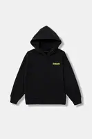 Dětská mikina Napapijri B-ADIGE černá barva, s kapucí, s potiskem, NP0A88ZXF0X1