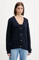 Bavlněný kardigan Tommy Jeans dámský, tmavomodrá barva, DW0DW21681