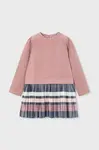 Dívčí šaty Mayoral růžová barva, mini, 4911