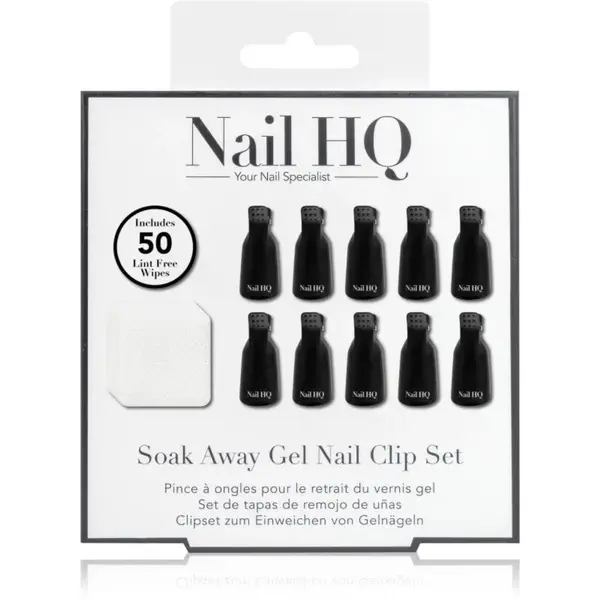 Nail HQ Soak Away Gel Nail Clip Set sada pro odstranění gelových a akrylových nehtů