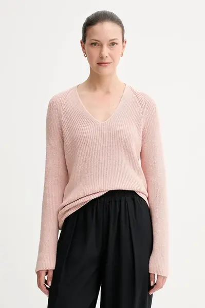 Bavlněný svetr Marc O'Polo dámský, růžová barva, 508605960097