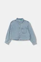 Dětská riflová košile United Colors of Benetton modrá barva, 59K4CQ04F