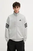 Mikina adidas Future Icons pánská, šedá barva, s potiskem, JD4886