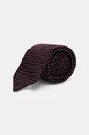 Kravata s hedvábím Calvin Klein vínová barva, CK2111E004