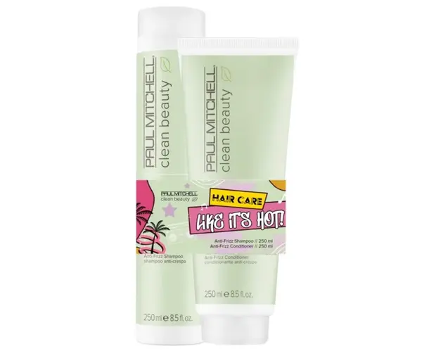 Sada pro nepoddajné vlasy Paul Mitchell Clean Beauty Anti Frizz Like It's Hot + dárek zdarma