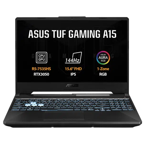ASUS TUF Gaming A15/FA506NC/R5-7535HS/15,6"/FHD/16GB/512GB SSD/RTX 3050/W11H/Black/2R