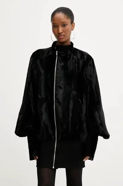 Šaty PRESSIAT černá barva, mini, oversize, PRE413FW24