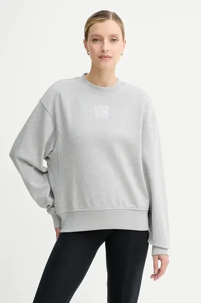 Mikina Calvin Klein dámská, šedá barva, melanžová, LV044D203G