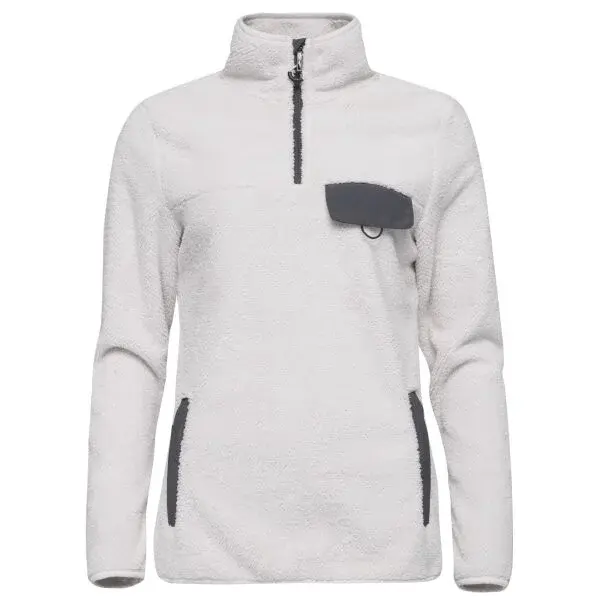FUNDANGO VINONA FLEECE PULLOVER Dámská mikina, bílá, velikost
