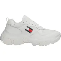 Tommy Hilfiger LEATHER HYBRID CHUNKY SOLE TRAINER Dámská volnočasová obuv, bílá, velikost