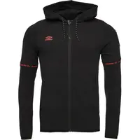 Umbro TECH FZ HOODIE Pánská sportovní mikina, černá, velikost