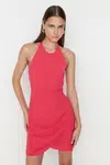 Trendyol Fuchsia Halter Woven Dress