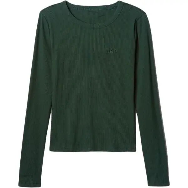 GAP RIB TEE Dámské tričko, tmavě zelená, velikost
