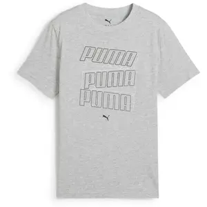 Puma ESSENTIALS LOGO LAB HOG TEE B Chlapecké triko, šedá, velikost