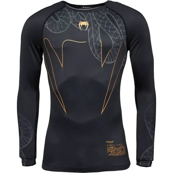 Venum SERPENTI LONG SLEEVE RASHGUARD Kompresní triko, černá, velikost