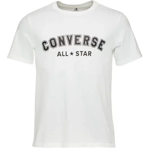 Converse CLASSIC FIT ALL STAR SINGLE SCREEN PRINT Unisexové tričko, bílá, velikost
