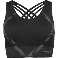 Fitforce GEMA Dámska bezšvová fitness podprsenka, čierna, veľkosť
