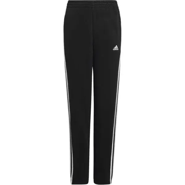 adidas ESSENTIALS 3-STRIPES FLEECE PANTS Juniorské tepláky, černá, velikost