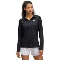 Under Armour TECH RIB 1/2 ZIP Dámské triko, černá, velikost S