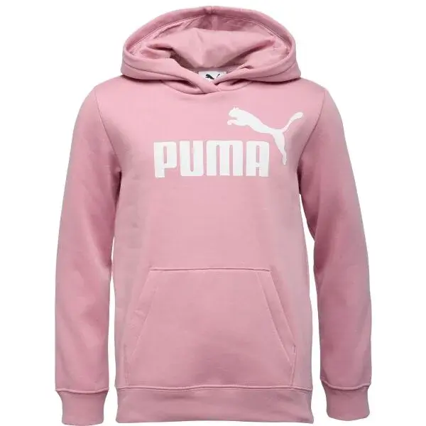 Puma ESSENTIALS NO.1 LOGO HOODIE FL G Dívčí mikina, růžová, velikost