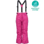 LOAP CUAL GROW SYSTEM Rostoucí dětské lyžařské kalhoty, růžová, velikost 146-152