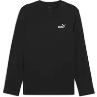 Puma ESSENTIALS NO 1 LOGO LONG SLEEVE TEE Pánské triko s dlouhým rukávem, černá, velikost