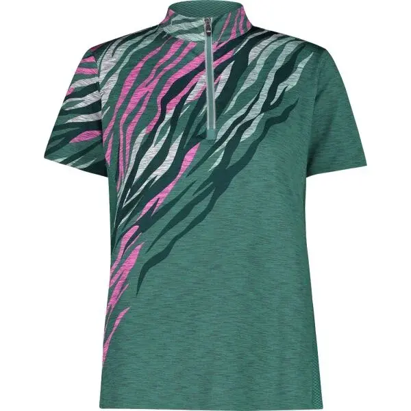 CMP WOMAN T-SHIRT FREE BIKE Dámský cyklistický dres, tmavě zelená, velikost